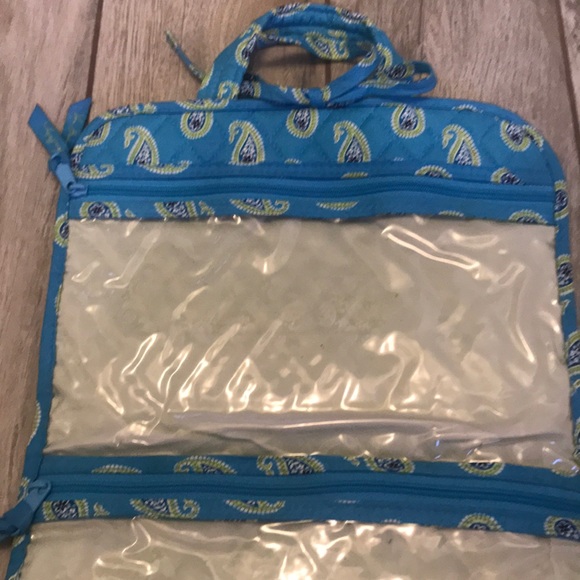 Vera Bradley hanging makeup bag- Blue Paisley - Picture 5 of 8